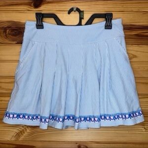 LILLY PULITZER PRISKA SKORT UPF 50+ BLUE PERI PERFORMANCE SEERSUCKER SKORT 6